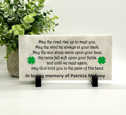 Memorial Stone - Personalized Irish Prayer Sympathy Gift | Custom Bereavement Keepsake