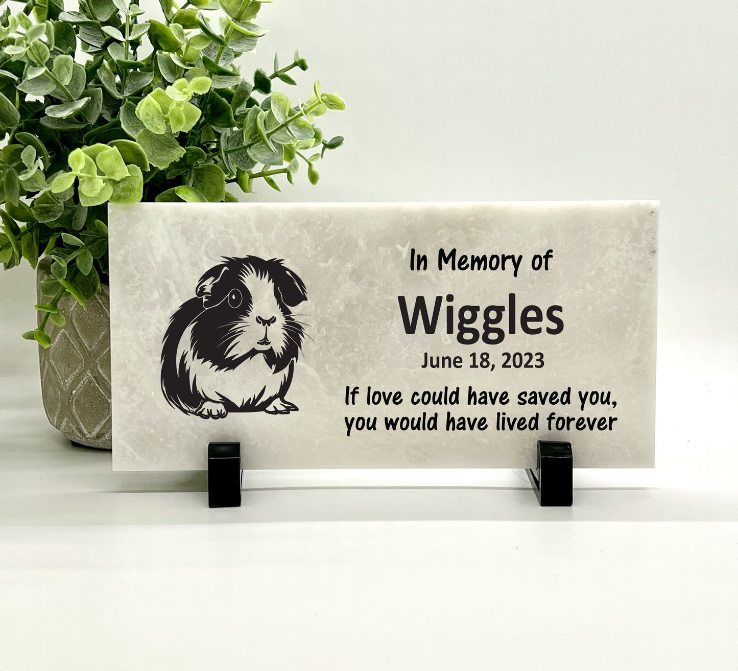 Guinea Pig Memorial Stone - Personalized Pet Memorial Stone | Custom Sympathy Gift