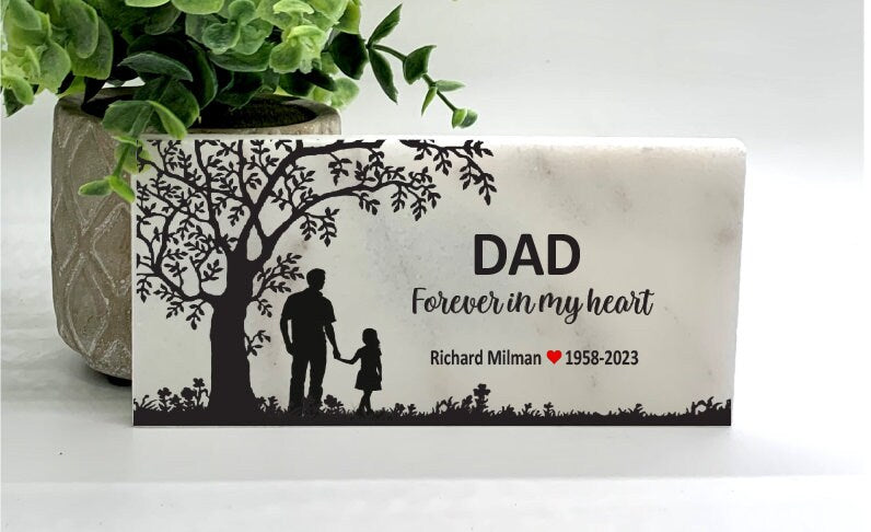 Father Memorial Stone - Personalized Sympathy Gift for Dad | Custom Keepsake