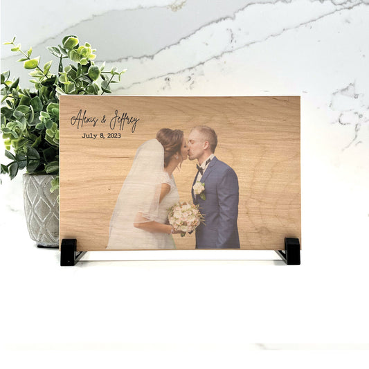 Customize your cherished moments with our Wedding Personalized Photo Portrait available at www.florida-funshine.com. Create a heartfelt gift for family and friends with free personalization, quick shipping in 1-2 business days, and quality crafted picture frames, portraits, and plaques made in the USA."