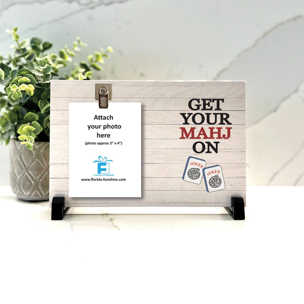 Mahjong Frame, Get Your Mahj On, Gift Ideas for Mahjong players, Wood Mahjong Frame, Mahjong Jokers, 8.5