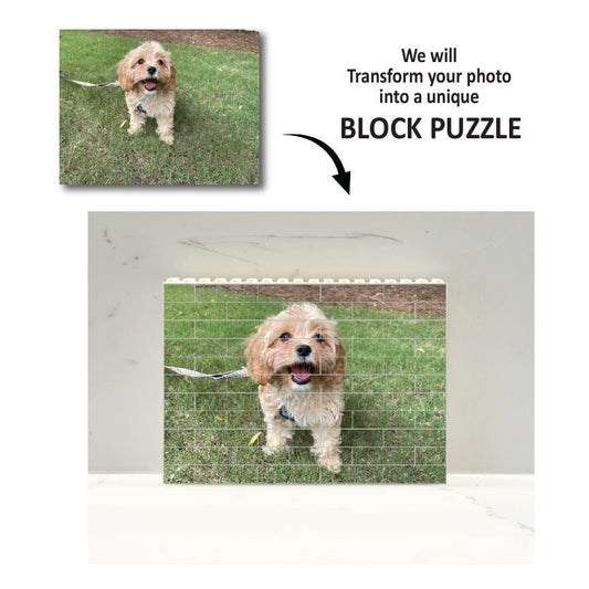 Small Square Photo Block made from Lego Compatible Bricks, Personalized, Building Block, Puzzle, Gift, Him, Her, Birthday, Anniversary