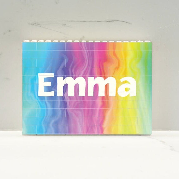 Custom Brick Puzzle, Colorful Building Blocks Personalized with Name or Message. Unique Gift for family, couples, kids*, friends