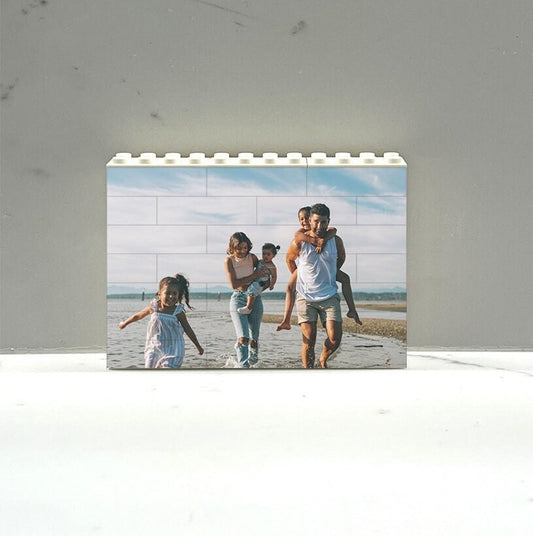 Personalized custom puzzle for Adults or kids, Small Horizontal Photo Block Puzzle made from Lego Compatible Bricks, Unique photo gifts