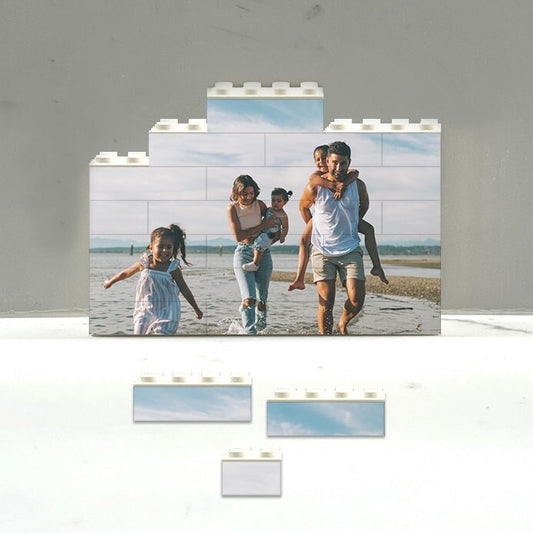 Personalized custom puzzle for Adults or kids, Small Horizontal Photo Block Puzzle made from Lego Compatible Bricks, Unique photo gifts