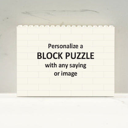Custom Brick Puzzle, Personalized brick puzzle with any saying or image, Building Blocks, Unique Gift for family, couples, kids, friends