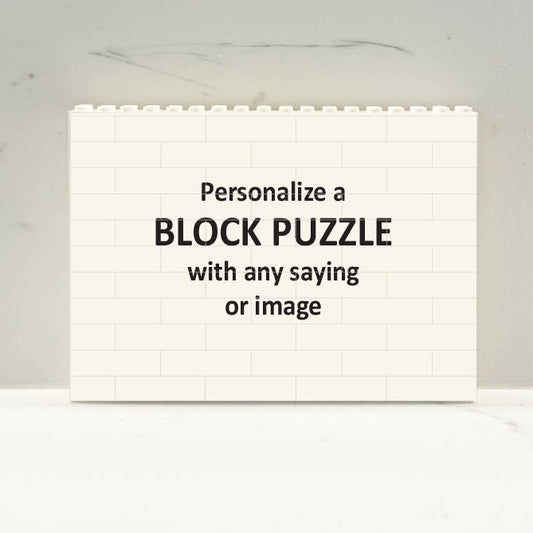 Custom Brick Puzzle, Personalized brick puzzle with any saying or image, Building Blocks, Unique Gift for family, couples, kids, friends