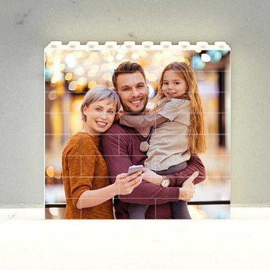 Small Square Photo Block made from Lego Compatible Bricks, Personalized, Building Block, Puzzle, Gift, Him, Her, Birthday, Anniversary