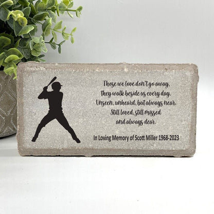 Baseball Player Memorial Gift - Memorial Stone - Sympathy Gift Bereavement Gift - Condolence Gift - Custom Memorial Gift- Funeral gift