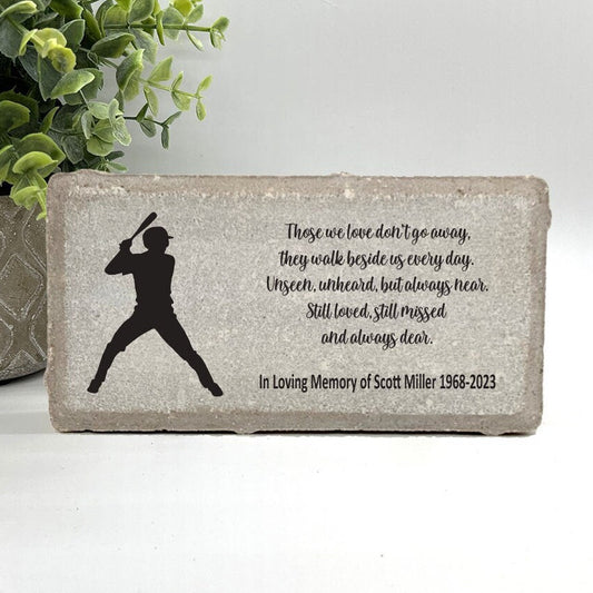 Baseball Player Memorial Gift - Memorial Stone - Sympathy Gift Bereavement Gift - Condolence Gift - Custom Memorial Gift- Funeral gift