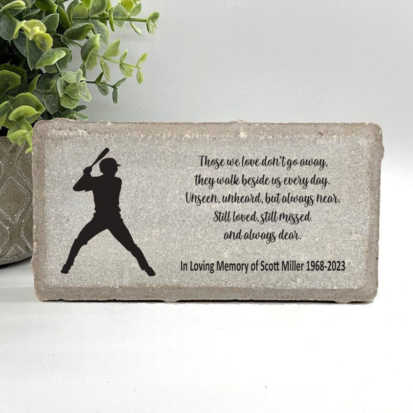 Baseball Player Memorial Gift - Memorial Stone - Sympathy Gift Bereavement Gift - Condolence Gift - Custom Memorial Gift- Funeral gift