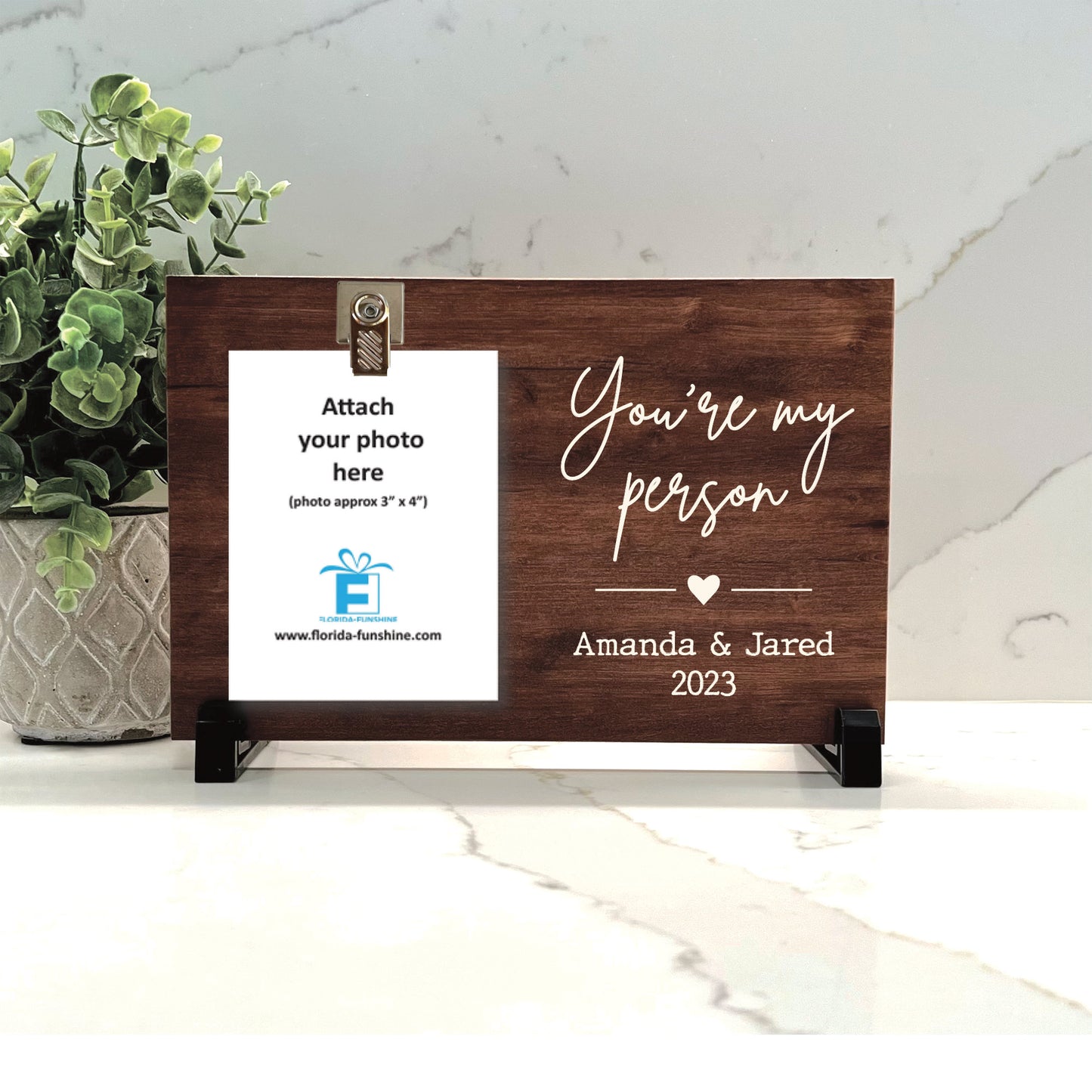 You're my Person, Personalized Wood frame, Engagement gift for couple, Wedding Gift, Wood color choice