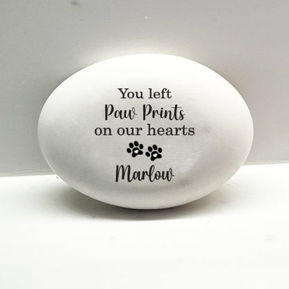 Dog Memorial Stone - Forever in our hearts - Pet Loss Gift - Personalized Dog Memorial Gift - Custom Dog Sympathy Gift