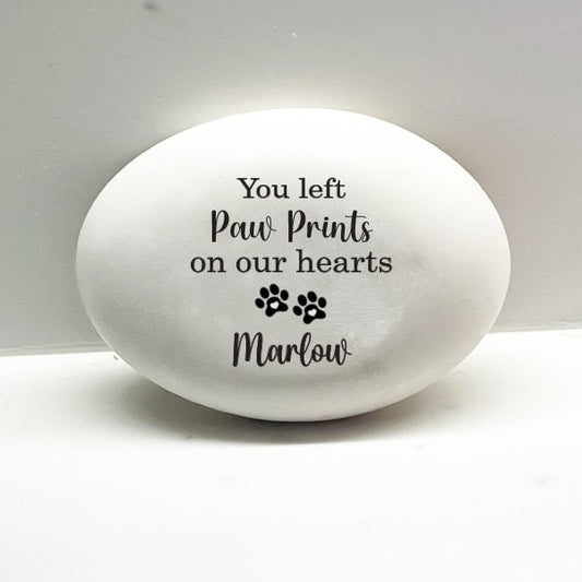 Dog Memorial Stone - Forever in our hearts - Pet Loss Gift - Personalized Dog Memorial Gift - Custom Dog Sympathy Gift
