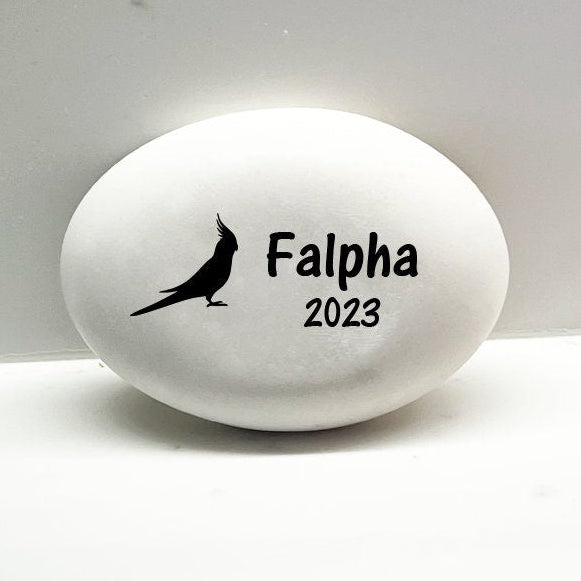 Cockatiel Memorial Stone- Personalized Pet Keepsake- Pet Loss Gift - Custom Cockatiel Sympathy Gift - Pet Bird Condolence Gift-