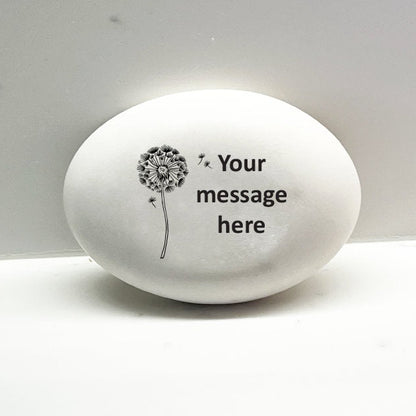 Custom Stone with Dandelion - Keepsake - Friend Gift - Wishes- Gift Stone - Personalized Stone - Dandelion Stone