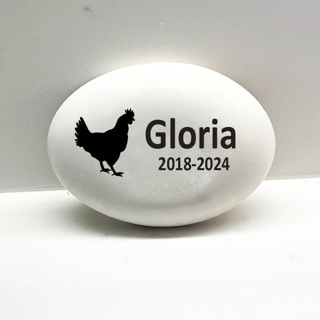 Chicken Memorial Stone - Pet Loss Gift - Custom Chicken Sympathy Gift - Chicken Memorial Gift - Handmade faux stone personalized for chicken