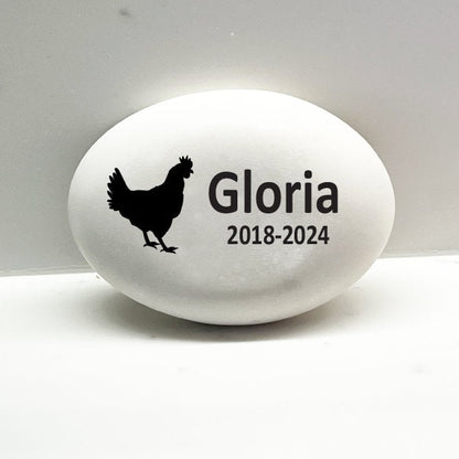Chicken Memorial Stone - Pet Loss Gift - Custom Chicken Sympathy Gift - Chicken Memorial Gift - Handmade faux stone personalized for chicken