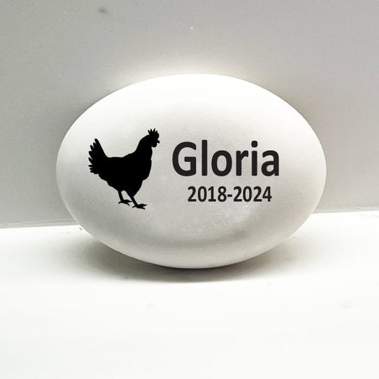 Chicken Memorial Stone - Pet Loss Gift - Custom Chicken Sympathy Gift - Chicken Memorial Gift - Handmade faux stone personalized for chicken