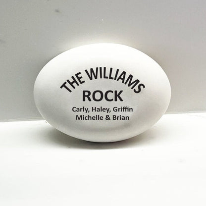 Family Rock - Personalized Rock with Family Names - Custom Rock - Personalized Stone- Fun Gift for any Family - Custom Printed Rock