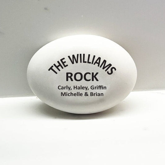 Family Rock - Personalized Rock with Family Names - Custom Rock - Personalized Stone- Fun Gift for any Family - Custom Printed Rock