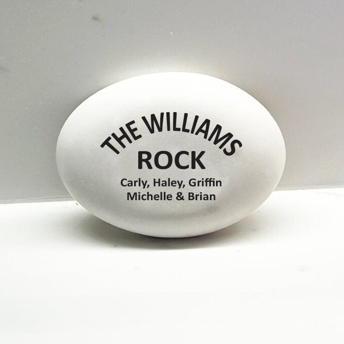 Family Rock - Personalized Rock with Family Names - Custom Rock - Personalized Stone- Fun Gift for any Family - Custom Printed Rock