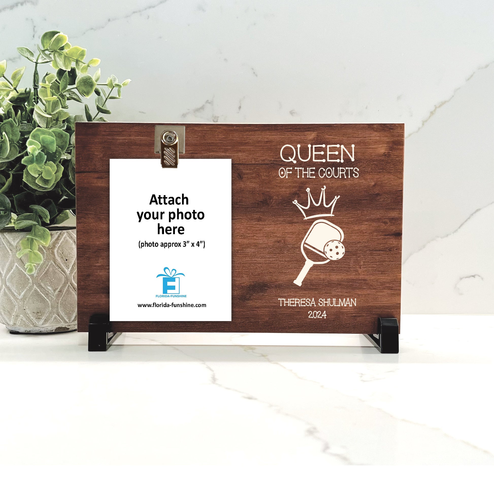 Pickleball Frame, Queen of the Courts Personalized Pickleball Frame, Custom Pickleball Player Gift Idea, Pickleball Theme Frame