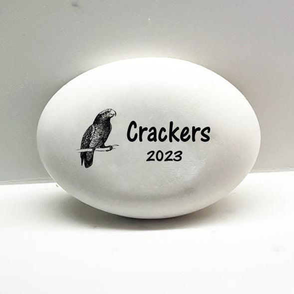 Parrot Memorial Stone- Personalized Pet Keepsake- Pet Loss Gift - Custom Parrot Sympathy Gift - Parrot Condolence Gift - Parrot Memoria Gift