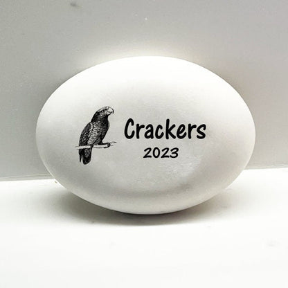 Parrot Memorial Stone- Personalized Pet Keepsake- Pet Loss Gift - Custom Parrot Sympathy Gift - Parrot Condolence Gift - Parrot Memoria Gift