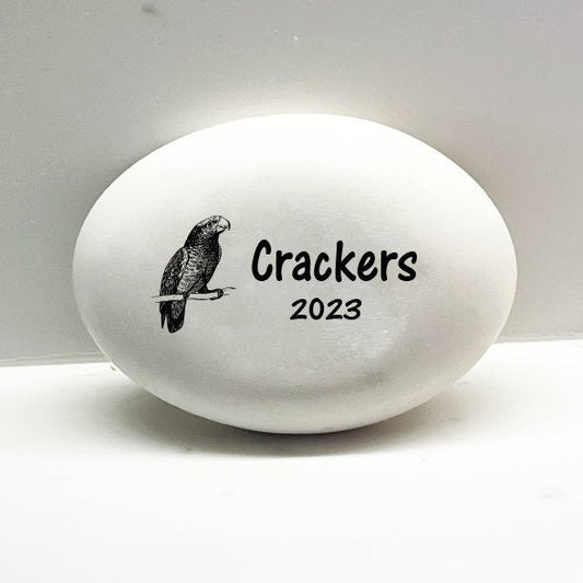 Parrot Memorial Stone- Personalized Pet Keepsake- Pet Loss Gift - Custom Parrot Sympathy Gift - Parrot Condolence Gift - Parrot Memoria Gift