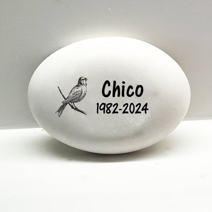 Bird Memorial Stone- Personalized Pet Keepsake- Pet Loss Gift - Custom Bird Sympathy Gift - Pet Bird Condolence Gift- Bird Burial Marker