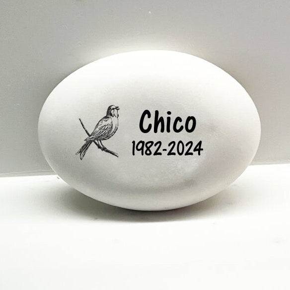 Bird Memorial Stone- Personalized Pet Keepsake- Pet Loss Gift - Custom Bird Sympathy Gift - Pet Bird Condolence Gift- Bird Burial Marker
