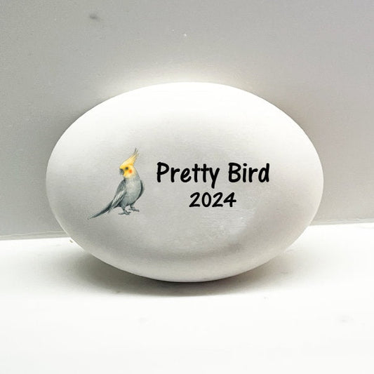 Cockatiel Memorial Stone- Personalized Pet Keepsake- Pet Loss Gift - Custom Cockatiel Sympathy Gift - Pet Bird Condolence Gift-
