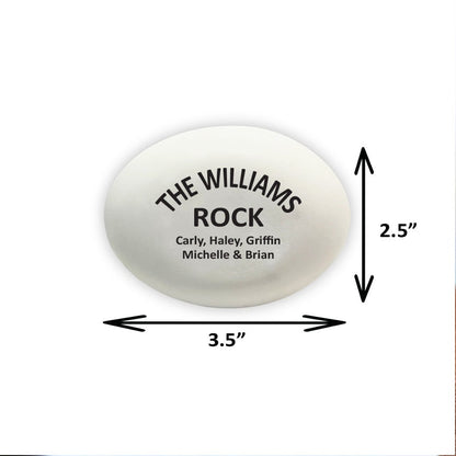 Family Rock - Personalized Rock with Family Names - Custom Rock - Personalized Stone- Fun Gift for any Family - Custom Printed Rock