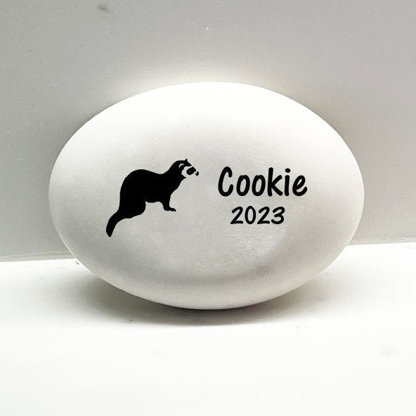 Ferret Memorial Stone- Personalized Pet Keepsake- Pet Loss Gift - Custom Ferret Sympathy Gift -Ferret Condolence Gift -Ferret Memorial Gift