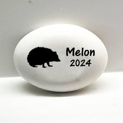 Hedgehog Memorial Stone- Personalized Pet Keepsake- Pet Loss Gift - Custom Hedgehog Sympathy Gift - Hedgehog Memorial Gift, condolence
