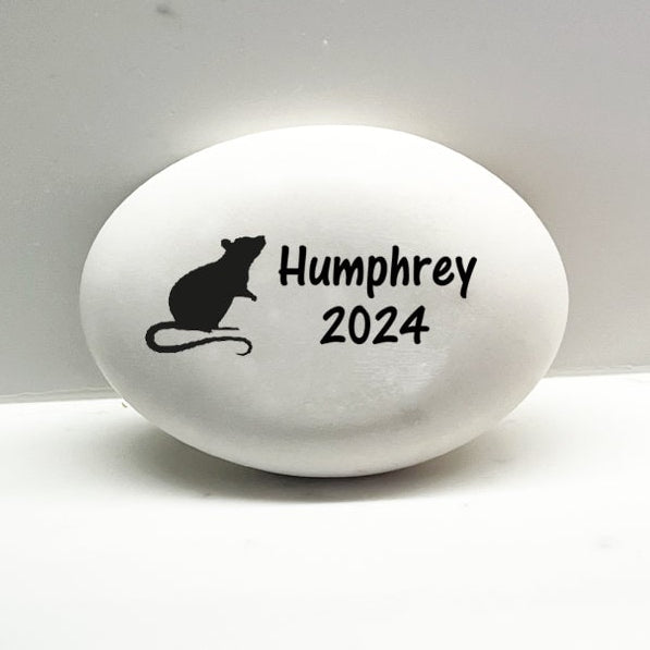 Rat Memorial Stone- Personalized Pet Keepsake- Pet Loss Gift - Custom Rat Sympathy Gift - Mouse Condolence Gift - Mouse Memorial Gift