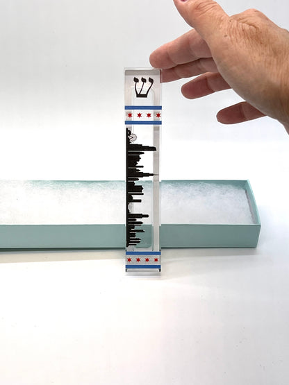 Personalized Acrylic Mezuzah – Custom Theme Mezuzah Case for New Home & Baby Naming Gift